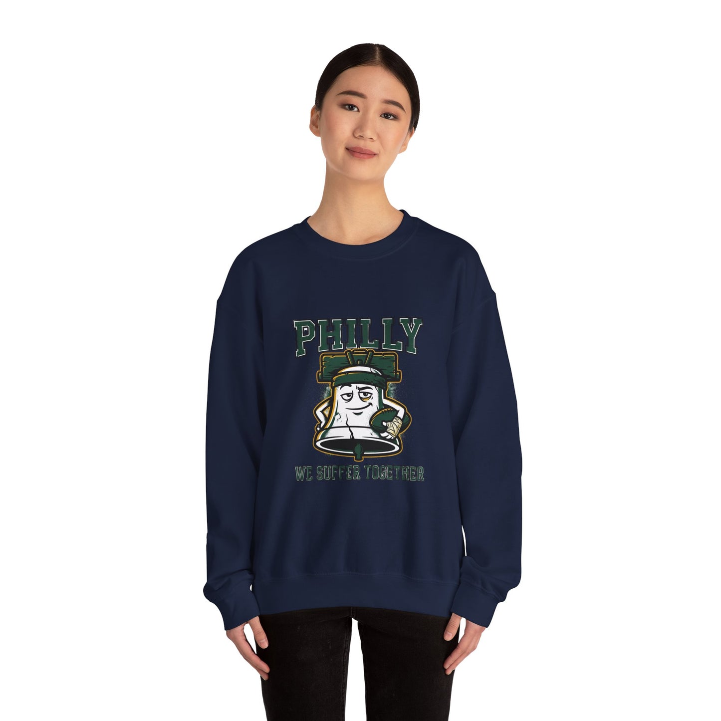 philly we suffer together sweatshirt | city basketball, hometown pride