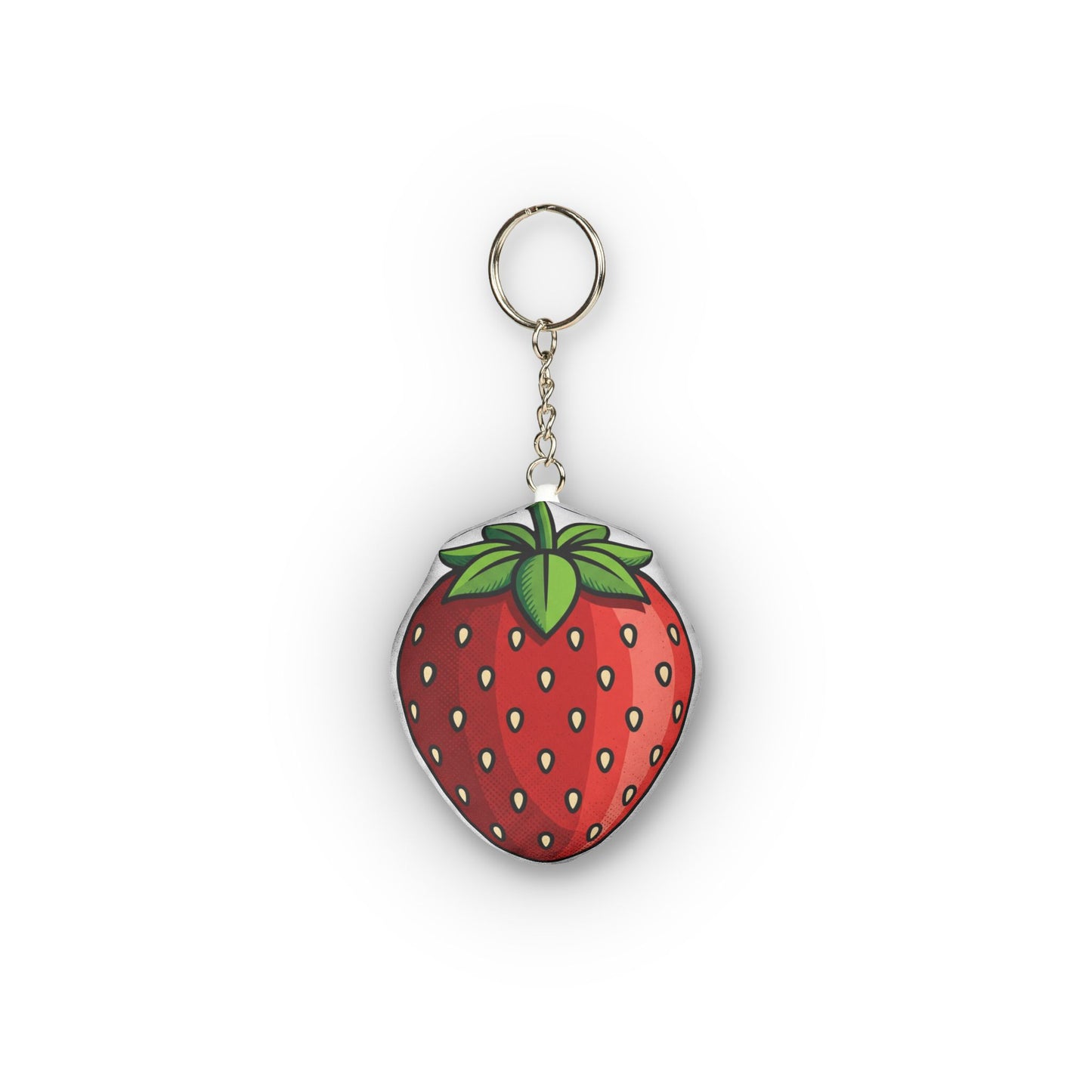 strawberry mini plush keychain — cute fruit-shaped bag charm