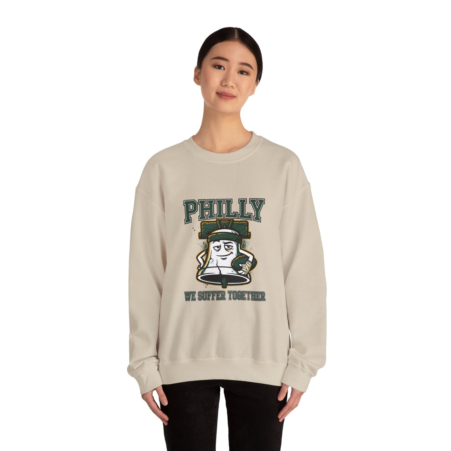 philly we suffer together sweatshirt | city basketball, hometown pride